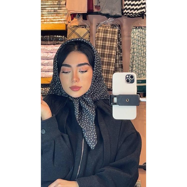 مینی اسکارف نخی چاپی، لومیکا ،خالدار