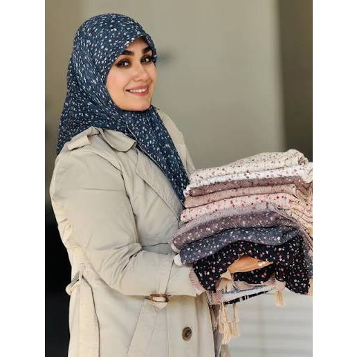 روسری پلیسه برشکا گل ریز