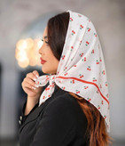 مینی اسکارف نخی چاپی ،لومیکا ، گیلاسی