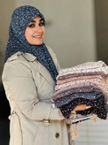 روسری نخی پلیسه گل ریز ( پاییزه )