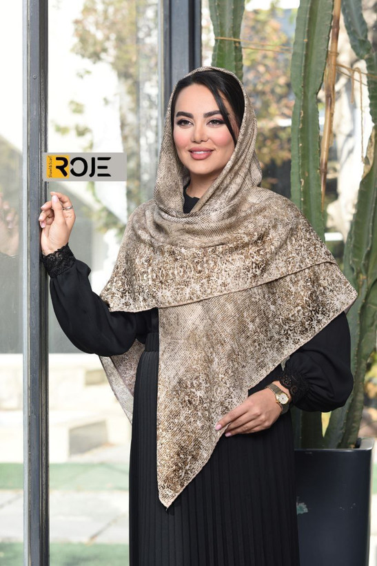 روسری سوپر نخ شانتون دور دوخت