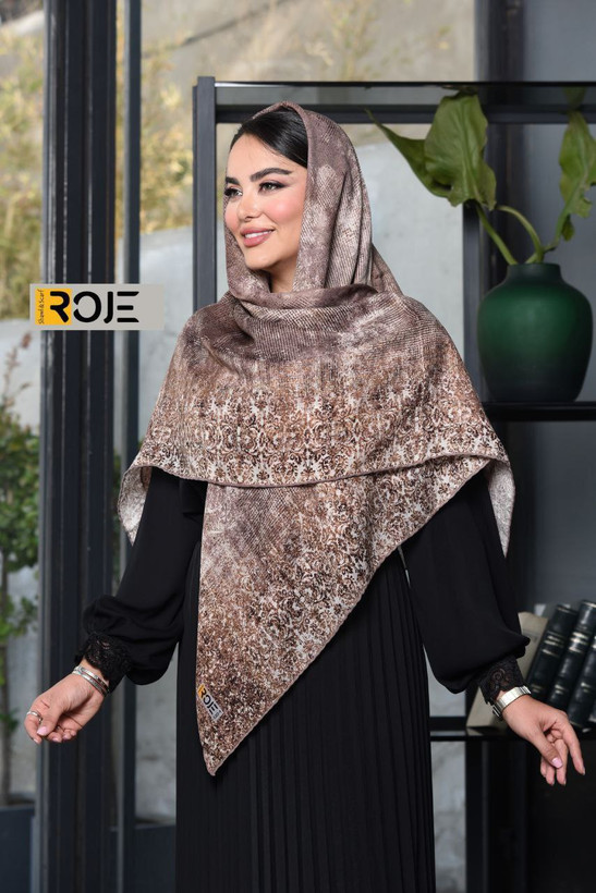 روسری سوپر نخ شانتون دور دوخت