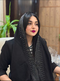 شال مشکی وال اسلپ حاشیه نگین